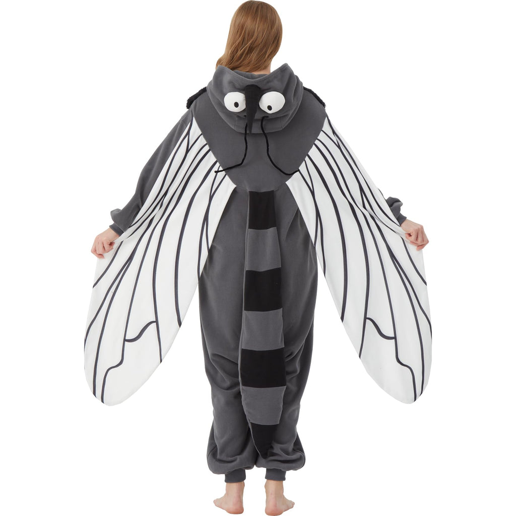 Adult Mosquito Onesie Costume – Funny Bug Pajamas with Wings, Antennae & Proboscis for Halloween & Cosplay
