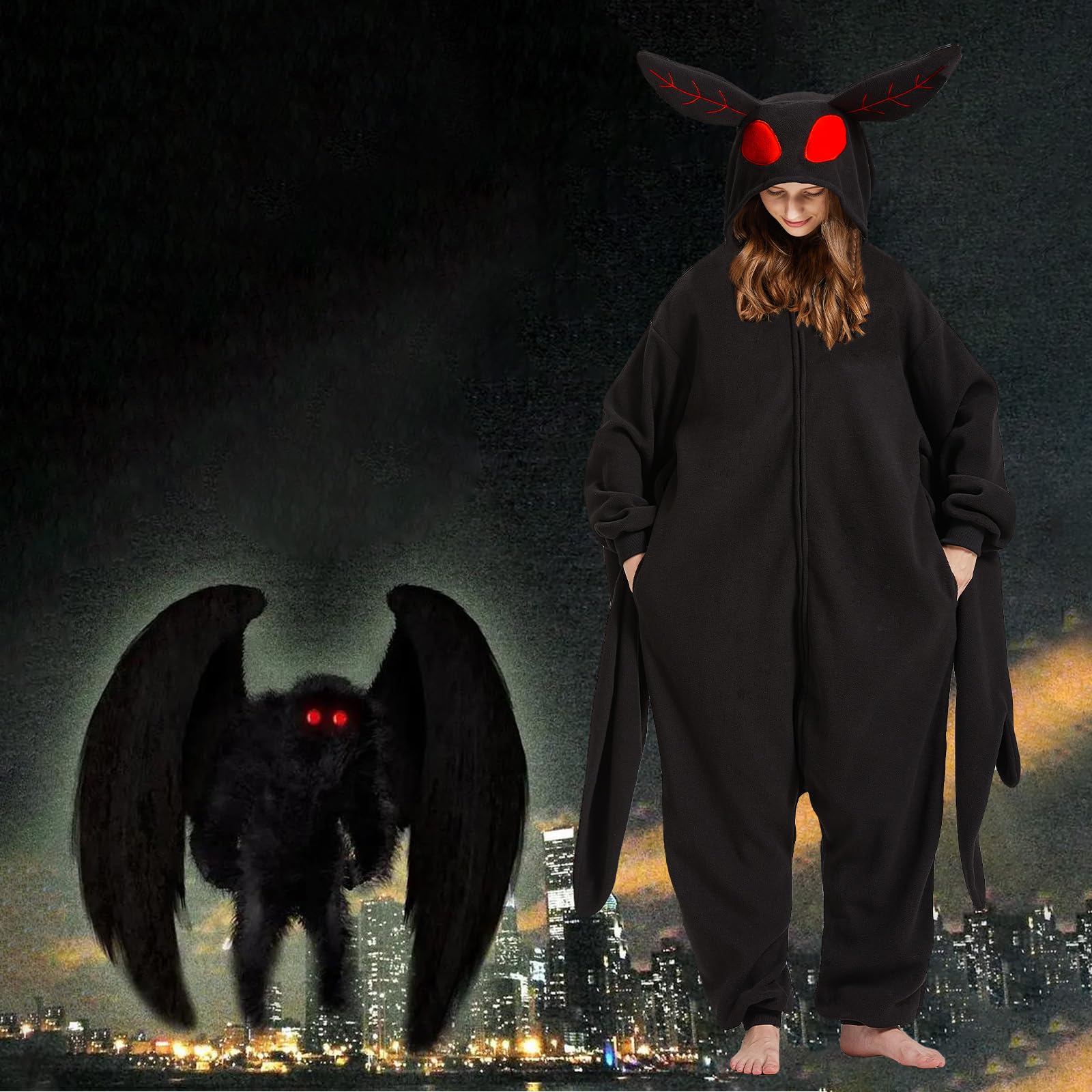 🦇 The Mothman Onesie – Unleash the Legend