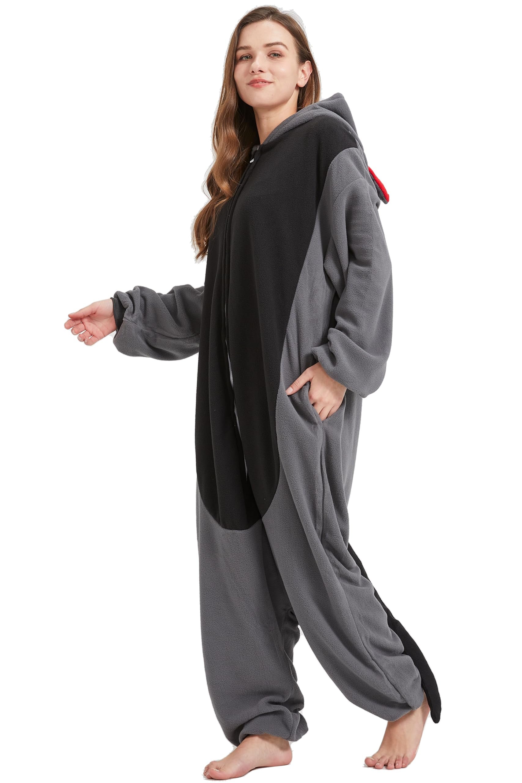 Unisex Cozy Mouse Onesie Costume – Soft Polar Fleece Halloween Pajamas & Cosplay Suit