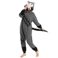 Funny Roadkill Opossum Onesie – "Playing Dead" Halloween Costume with Tire Tracks