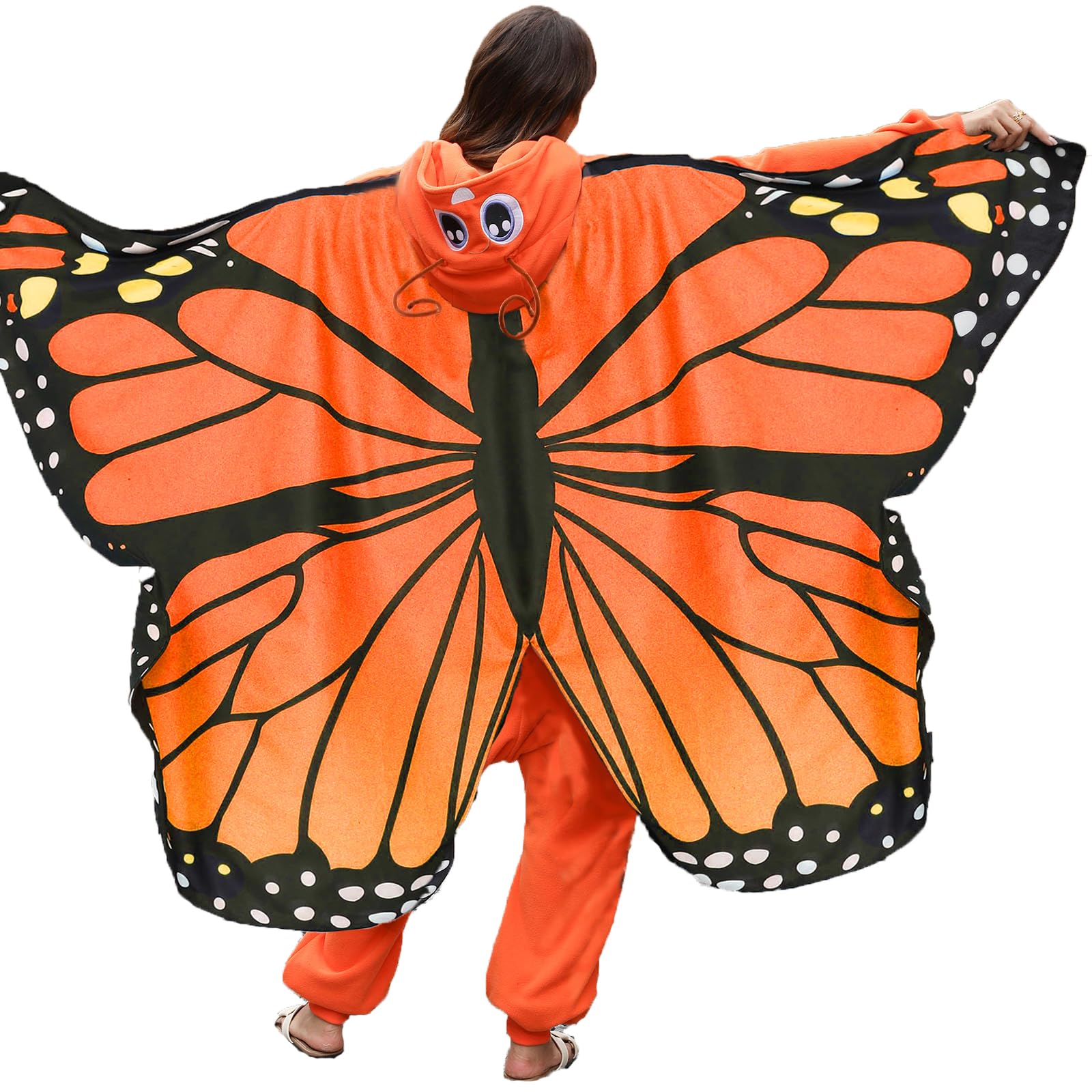 Adult Butterfly Onesie Costume – Purple Wings Plush Pajamas for Women, Enchanting Cosplay & Halloween Wear