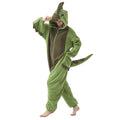 Adult Parasaurolophus Onesie Costume – Duck-Billed Dinosaur Pajamas with Iconic Head Crest for Halloween & Cosplay