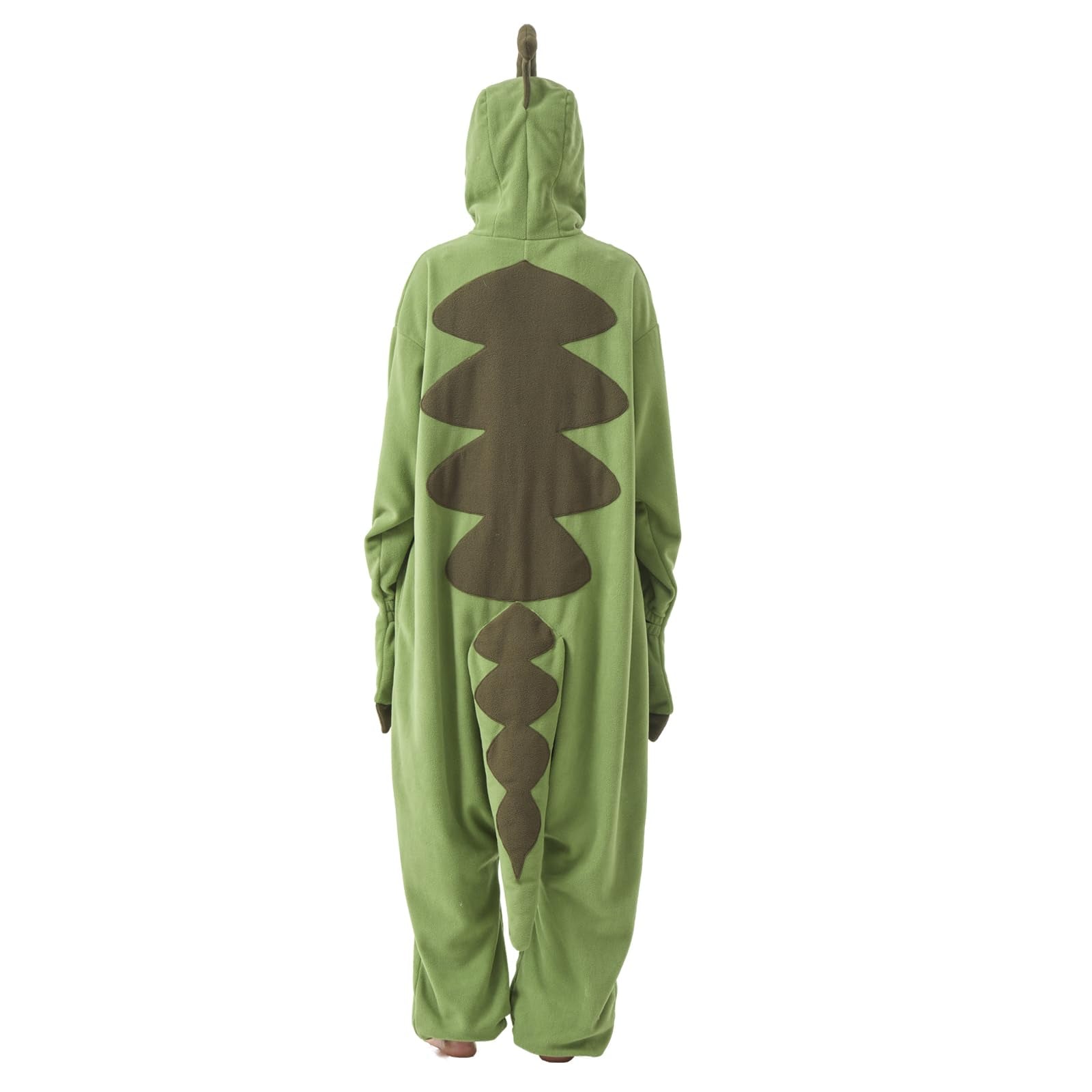 Adult Parasaurolophus Onesie Costume – Duck-Billed Dinosaur Pajamas with Iconic Head Crest for Halloween & Cosplay