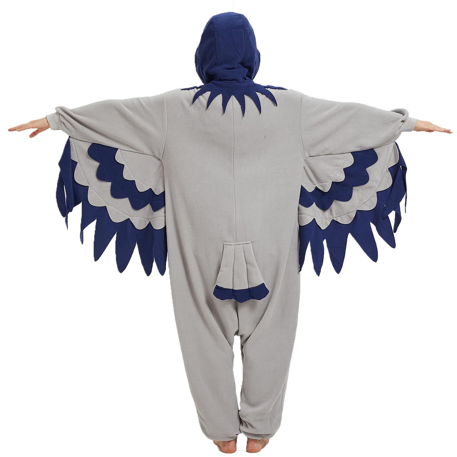 Adult Pigeon Onesie Costume – Realistic Bird Pajamas with Wings & Tail for Halloween & Cosplay