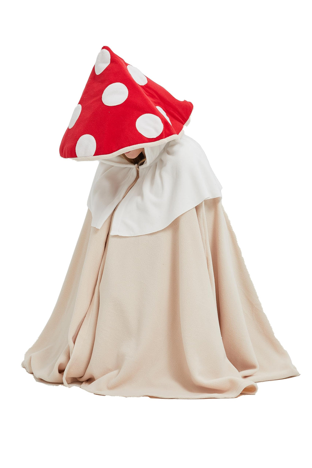Adult Mushroom Hooded Cape Costume – Fairy Garden Cloak with Unique Mushroom Design for Halloween & Cosplay