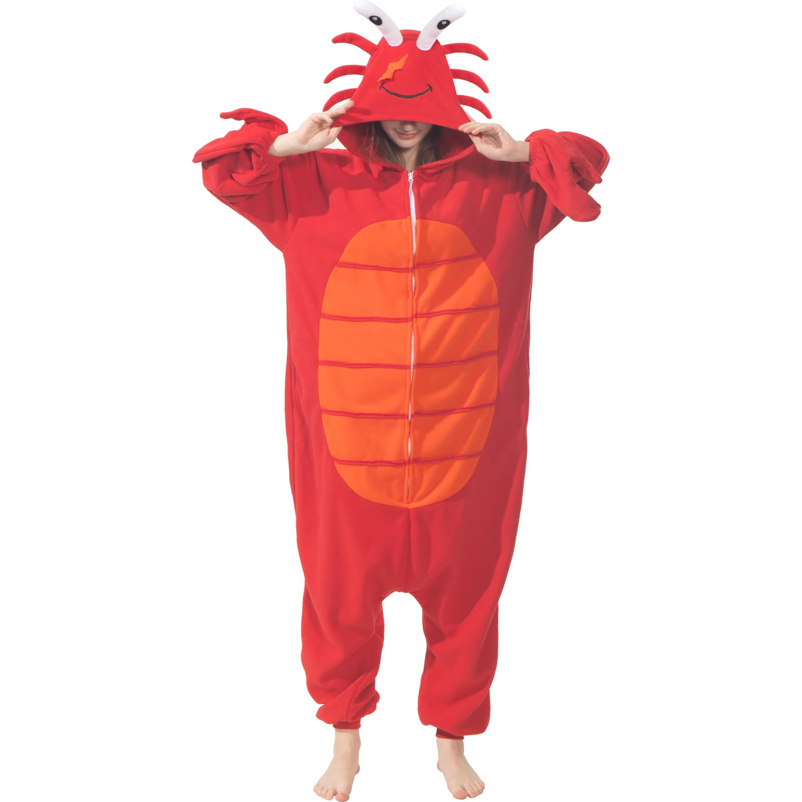 Adult Sea Creatures Onesie – Lobster, Crab, Shrimp, Seahorse, Turtle Animal Costume Pajamas