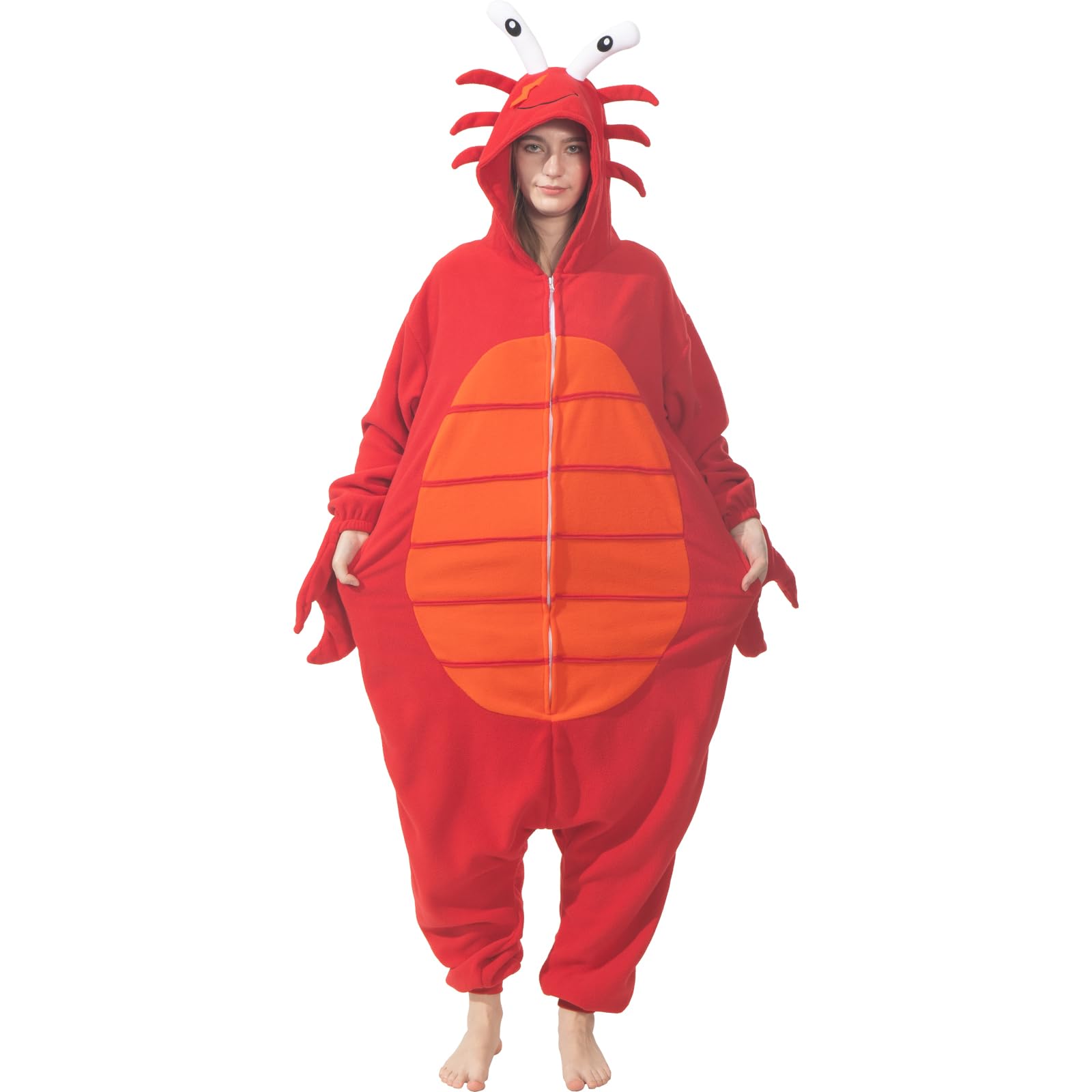 Adult Sea Creatures Onesie – Lobster, Crab, Shrimp, Seahorse, Turtle Animal Costume Pajamas
