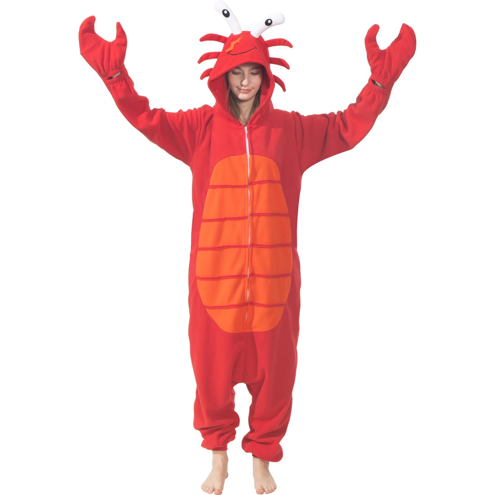 Adult Sea Creatures Onesie – Lobster, Crab, Shrimp, Seahorse, Turtle Animal Costume Pajamas