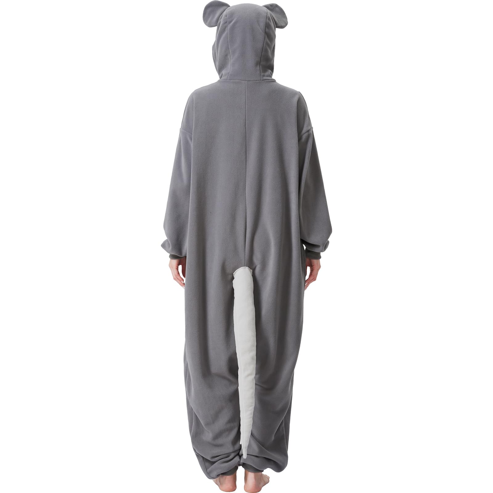 Adult Mouse Onesie Costume – Cute Rodent Pajamas with Tail & Hood for Halloween & Cozy Lounging