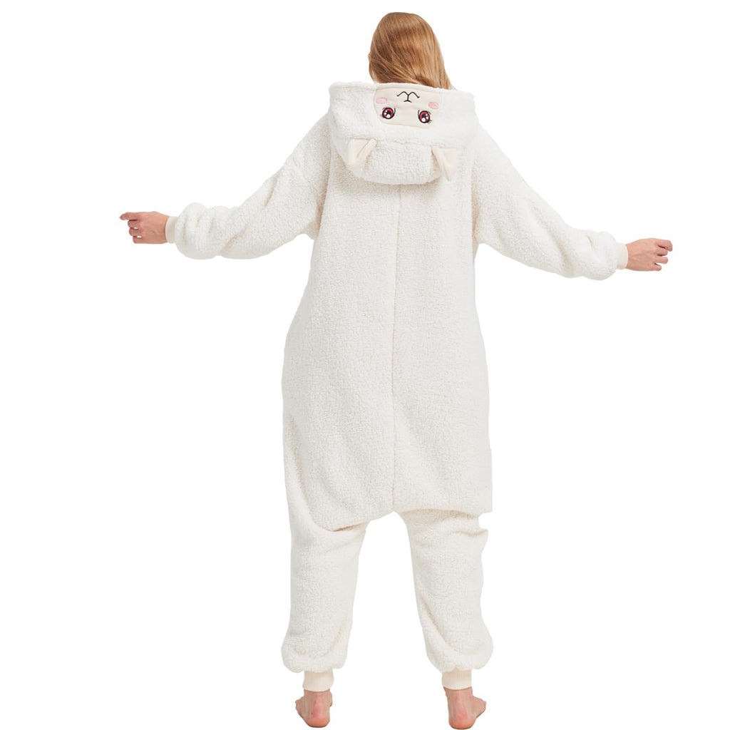 Funny Goat Onesie Costume – Soft Polar Fleece Animal Pajamas & Cosplay Suit