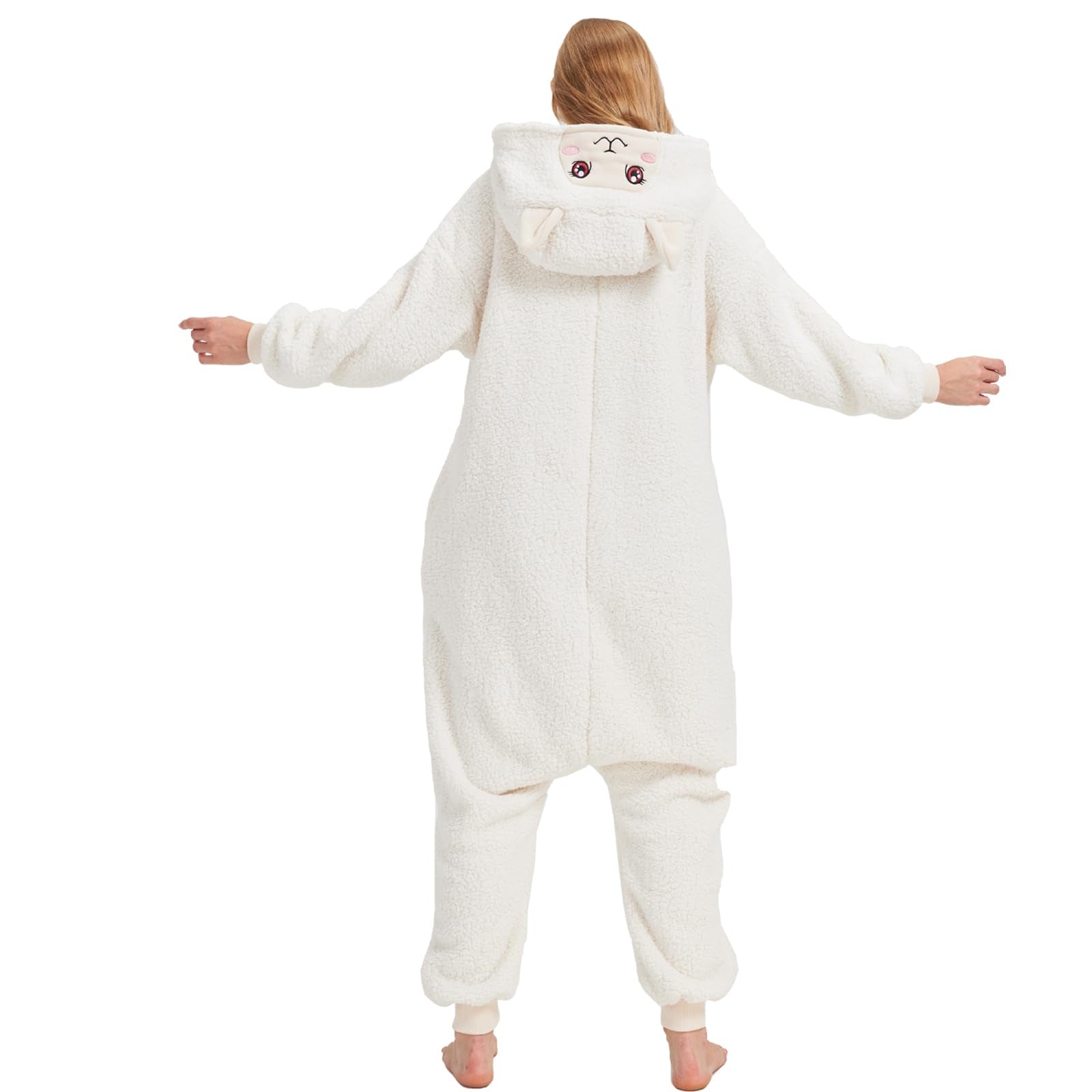 Funny Goat Onesie Costume – Soft Polar Fleece Animal Pajamas & Cosplay Suit