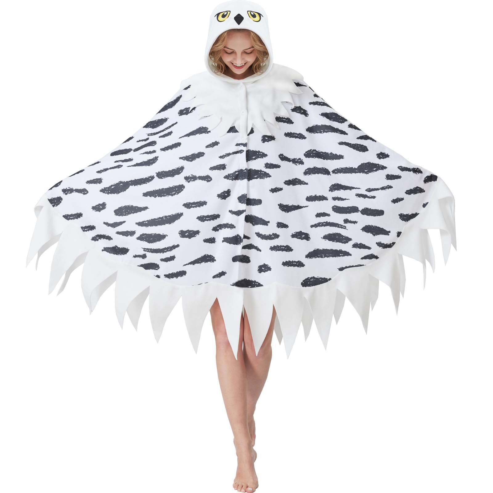 🦉 The Snowy Owl Cape – Majestic Warmth & Whimsy