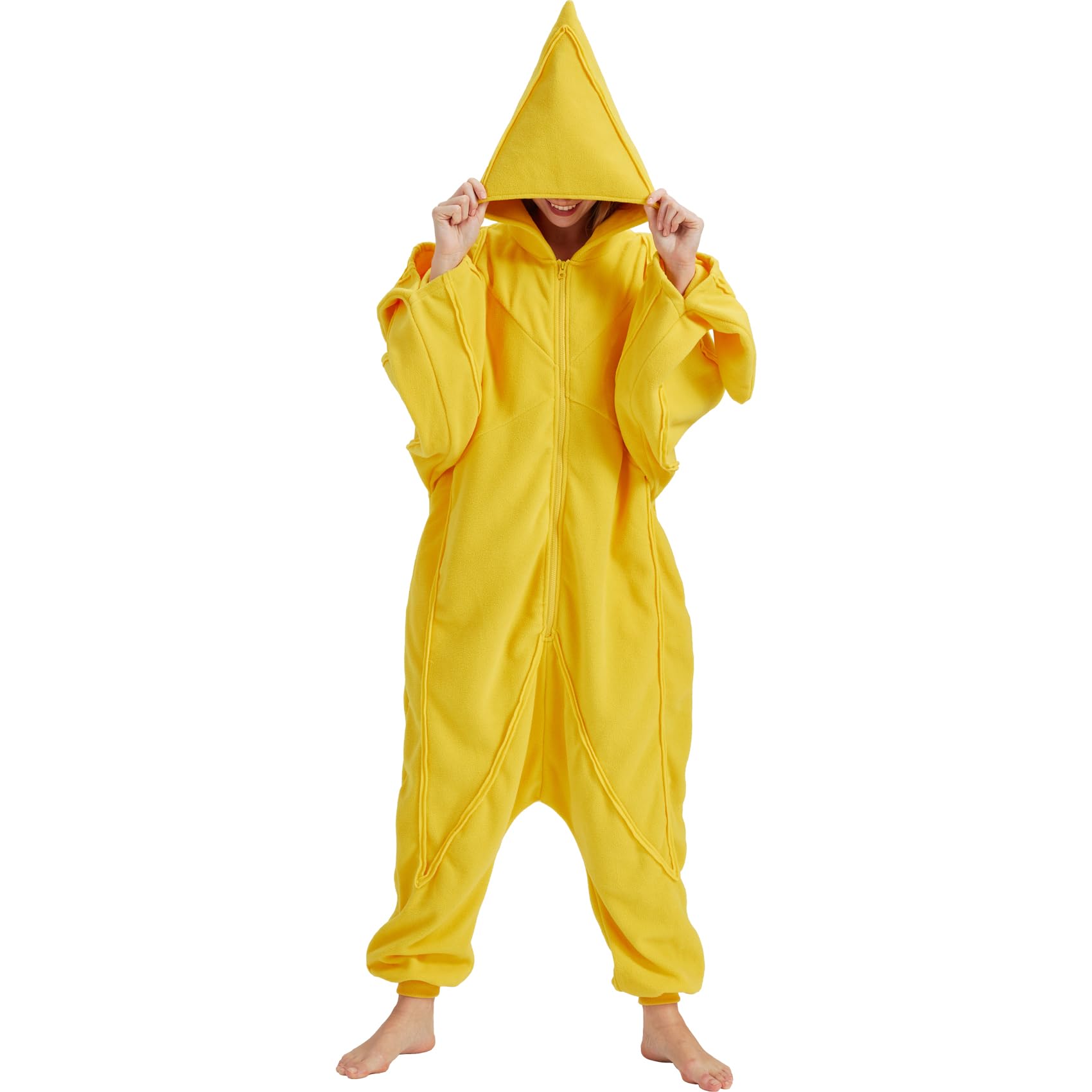 Adult Starfish Onesie Costume – Unique Sea Creature Pajamas with Detachable Gloves for Halloween & Cosplay