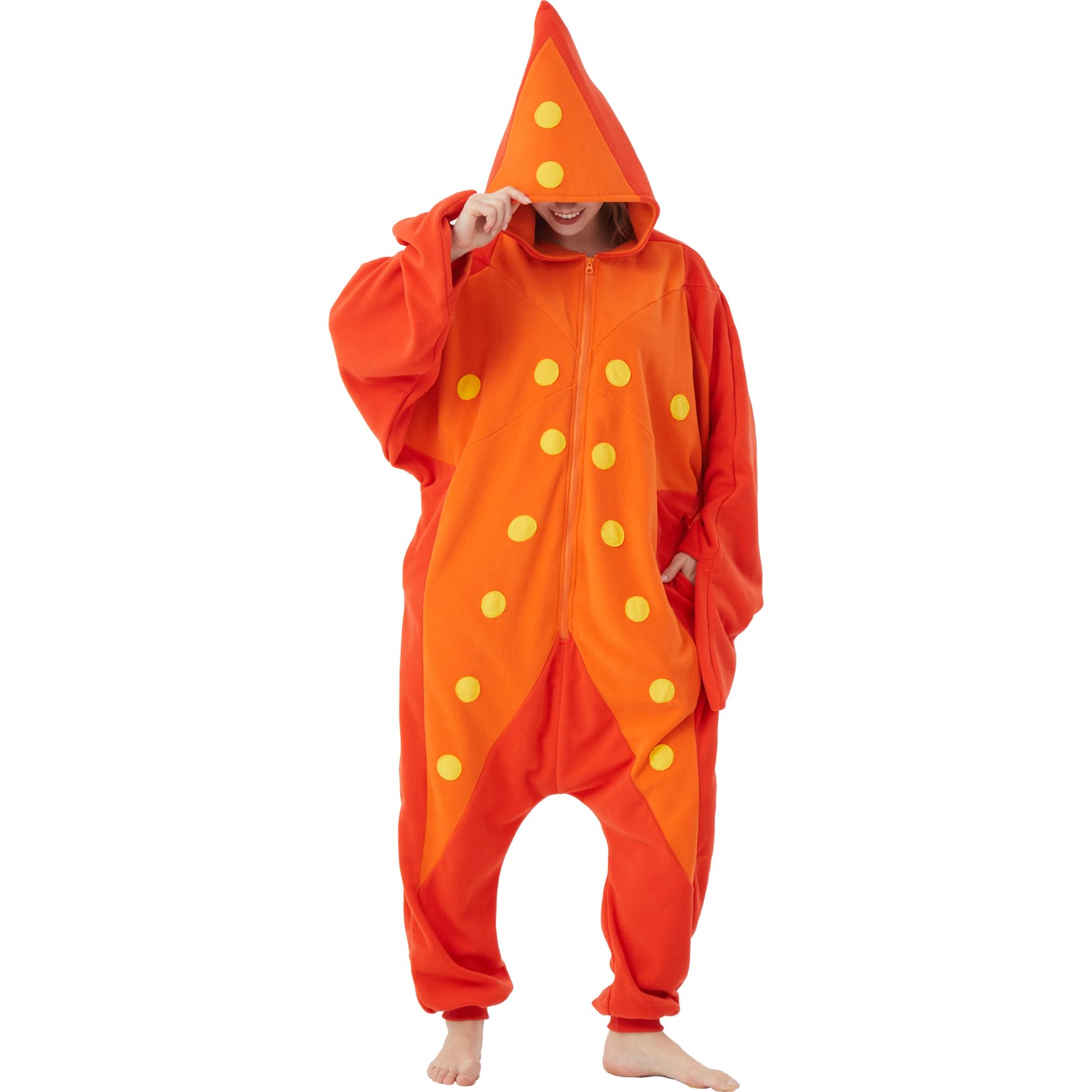 Adult Starfish Onesie Costume – Unique Sea Creature Pajamas with Detachable Gloves for Halloween & Cosplay