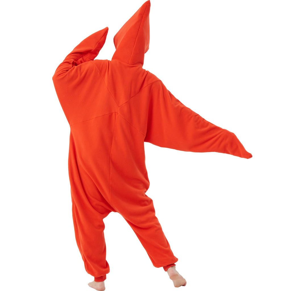 Adult Starfish Onesie Costume – Unique Sea Creature Pajamas with Detachable Gloves for Halloween & Cosplay