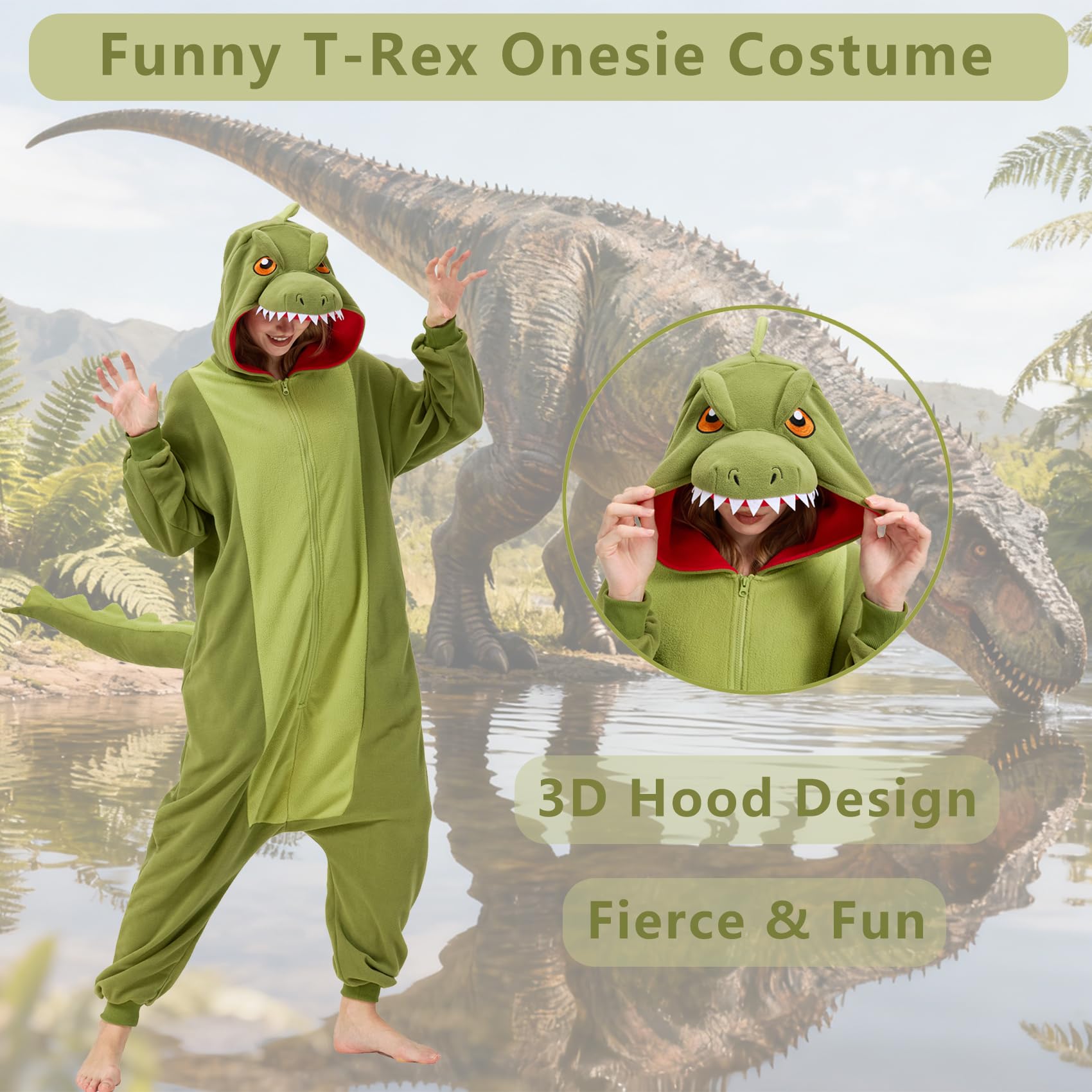 🦖 The Tyrannosaurus Rex Onesie – Roar into Comfort!