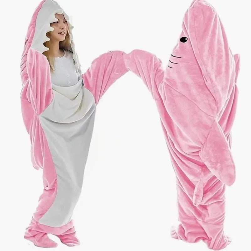 Personalized Cartoon Shark Onesie Pajamas Cozy Home Loungewear